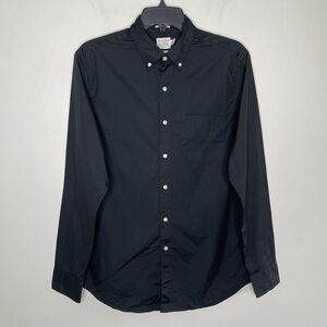 J.CREW Shirt Mens S Black Secret Wash Button Down NEW Classic Fit Poplin BJ706